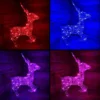 33cm Colour Changing LED Indoor Outdoor Acrylic Standing Reindeer Christmas Decoration