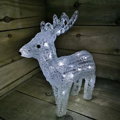 38cm LED Indoor Outdoor Acrylic Baby Reindeer Christmas Decoration In Cool White -Deals Christmas Decor Store 38cm led indoor outdoor acrylic baby reindeer christmas decoration in cool white5056589184964 03c MP