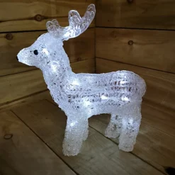 38cm LED Indoor Outdoor Acrylic Baby Reindeer Christmas Decoration In Cool White -Deals Christmas Decor Store 38cm led indoor outdoor acrylic baby reindeer christmas decoration in cool white5056589184964 04c MP