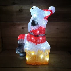 39cm Festive Acrylic Lit Sitting Santa Bird Outdoor Christmas Decoration 40 LED -Deals Christmas Decor Store 39cm festive acrylic lit sitting santa bird outdoor christmas decoration 40 led5056589194857 03c MP