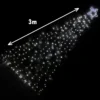 3m Indoor Outdoor Shooting Star Multifunction LED Christmas Decoration With Timer In Cool White