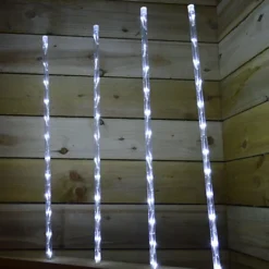 4 80cm Christmas Multi Action Digital Path Tube Lights - 48 Cool White LEDs