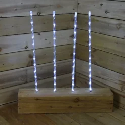 4 80cm Christmas Multi Action Digital Path Tube Lights - 48 Cool White LEDs -Deals Christmas Decor Store 4 80cm christmas multi action digital path tube lights 48 cool white leds5056589188139 04c MP