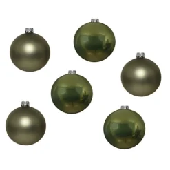 4 X 12 Moss Green Christmas Baubles 6cm Shatterproof Tree Ornaments Shiny Matt Decs -Deals Christmas Decor Store 4 x 12 moss green christmas baubles 6cm shatterproof tree ornaments shiny matt decs5060950103942 03c MP