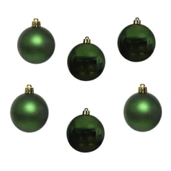 4 X 12 Pine Green Christmas Baubles 6cm Shatterproof Tree Ornaments Shiny Matt Decs -Deals Christmas Decor Store 4 x 12 pine green christmas baubles 6cm shatterproof tree ornaments shiny matt decs5060950104000 04c MP