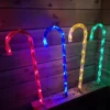 4 X 62cm Festive Multi Colour LED Christmas Candy Cane Stake