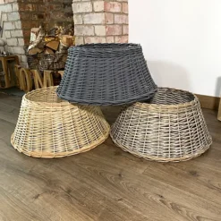 40/60cm Samuel Alexander Medium Deluxe Wicker Willow Christmas Tree Skirt - Dark Grey -Deals Christmas Decor Store 40 60cm samuel alexander medium deluxe wicker willow christmas tree skirt dark grey5056589192358 03c MP