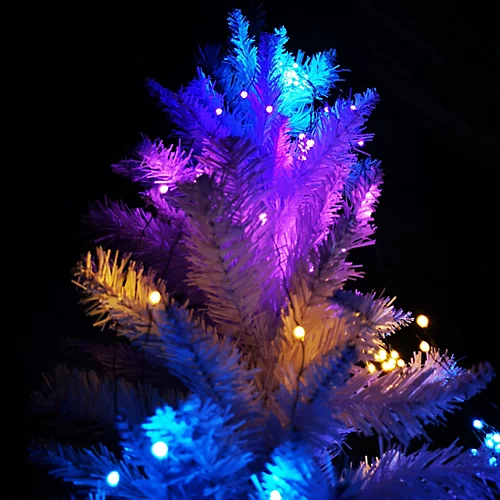 400 LED 16 X 2.4m Premier Multi Function Waterfall Christmas Tree Lights With Timer In Rainbow 2 400 LED 16 X 2.4m Premier Multi Function Waterfall Christmas Tree Lights With Timer In Rainbow - Image 2