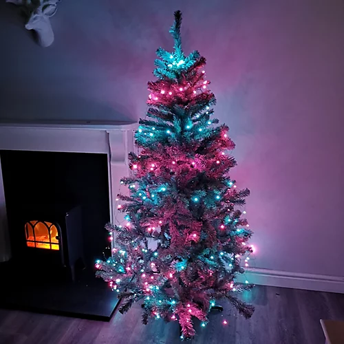 400 LED 16 X 2.4m Premier Multi Function Waterfall Christmas Tree Lights With Timer In Rainbow 4 400 LED 16 X 2.4m Premier Multi Function Waterfall Christmas Tree Lights With Timer In Rainbow - Image 4