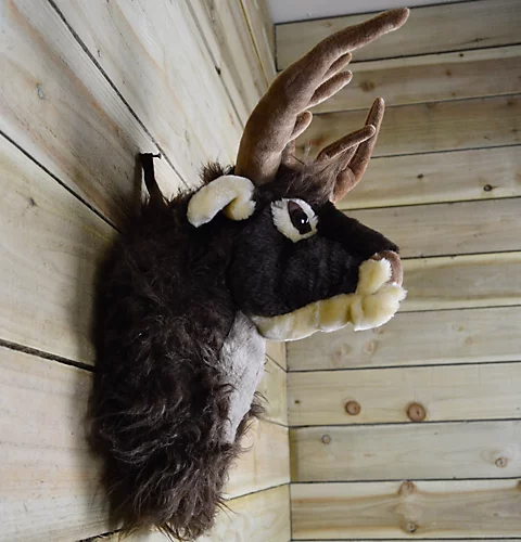 40cm (16 Inch) Singing Plush Taxidermy Reindeer Head Christmas Wall Decoration 4 40cm (16 Inch) Singing Plush Taxidermy Reindeer Head Christmas Wall Decoration - Image 4