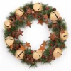 40cm Bells Stars Pine Green Christmas Wreath