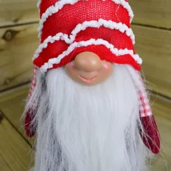 40cm Red Christmas Themed Bearded Gonk With Pointy Hat - Stripey -Deals Christmas Decor Store 40cm red christmas themed bearded gonk with pointy hat stripey5060559850513 04c MP