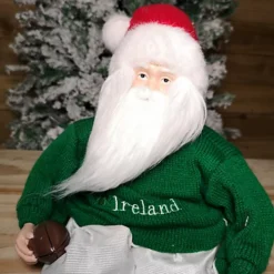 40cm Sitting Ireland Rugby Santa Claus Father Christmas Decoration In Green -Deals Christmas Decor Store 40cm sitting ireland rugby santa claus father christmas decoration in green5056589187330 04c MP