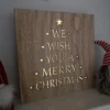 40cm Wooden Lit We Wish You A Merry Christmas Wall Box Art With Warm White LEDs