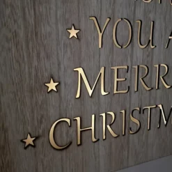 40cm Wooden Lit We Wish You A Merry Christmas Wall Box Art With Warm White LEDs -Deals Christmas Decor Store 40cm wooden lit we wish you a merry christmas wall box art with warm white leds5060559850841 04c MP