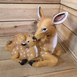 42x35cm Premier Christmas Large Polyresin Resting Doe Decoration With Fawn -Deals Christmas Decor Store 42x35cm premier christmas large polyresin resting doe decoration with fawn5056589192235 02c MP