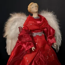 45cm Premier Christmas Angel Tree Topper Decoration In Red And Silver 7 45cm Premier Christmas Angel Tree Topper Decoration In Red And Silver -Deals Christmas Decor Store 45cm premier christmas angel tree topper decoration in red and silver5056589194574 04c MP