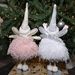 45cm Premier Christmas Standing Angel Decoration With Feather Skirt In Pink & Gold -Deals Christmas Decor Store 45cm premier christmas standing angel decoration with feather skirt in pink gold5060559854917 03c MP