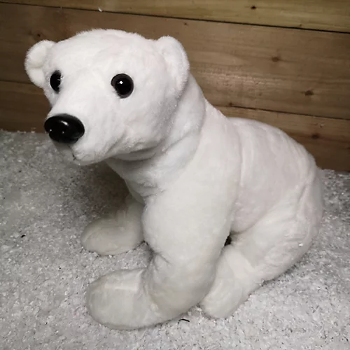 45cm Premier Sitting Plush Polar Bear Winter Snow Animal Christmas Decoration 2 45cm Premier Sitting Plush Polar Bear Winter Snow Animal Christmas Decoration - Image 2