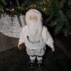 45cm Standing England Rugby Santa Claus Father Christmas Decoration In White
