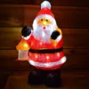 46cm (18") Acrylic Standing LED Light Up Santa / Father Christmas Decoration
