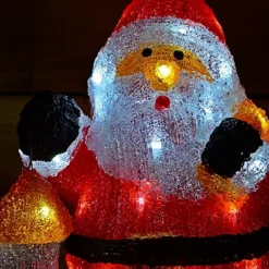 46cm (18") Acrylic Standing LED Light Up Santa / Father Christmas Decoration -Deals Christmas Decor Store 46cm 18 acrylic standing led light up santa father christmas decoration5056589198411 03c MP