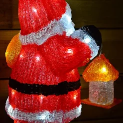 46cm (18") Acrylic Standing LED Light Up Santa / Father Christmas Decoration -Deals Christmas Decor Store 46cm 18 acrylic standing led light up santa father christmas decoration5056589198411 04c MP