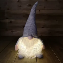 47cm Battery Operated LED Plush Grey & White Sitting Gonk Christmas Decoration -Deals Christmas Decor Store 47cm battery operated led plush grey white sitting gonk christmas decoration5056589194161 02c MP