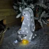 47cm Christmas Acrylic Penguin Mother & Chick 60 Ice White LEDs Indoor Outdoor