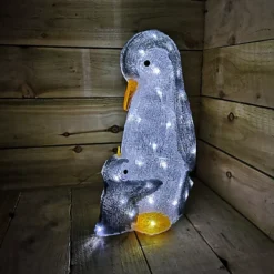47cm Christmas Acrylic Penguin Mother & Chick 60 Ice White LEDs Indoor Outdoor -Deals Christmas Decor Store 47cm christmas acrylic penguin mother chick 60 ice white leds indoor outdoor5056589193782 03c MP