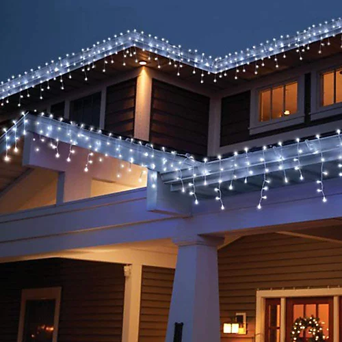 480 Cool White ICICLE LED Lights Green Cable With 8 Effects Multifunction Auto Memory Indoor/Outdoor Christmas 2 480 Cool White ICICLE LED Lights Green Cable With 8 Effects Multifunction Auto Memory Indoor/Outdoor Christmas - Image 2