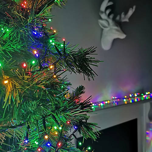 500 LED 12.5m Premier TreeBrights Indoor Outdoor Christmas Multi Function Mains Operated String Lights With Timer In Multicoloured 2 500 LED 12.5m Premier TreeBrights Indoor Outdoor Christmas Multi Function Mains Operated String Lights With Timer In Multicoloured - Image 2