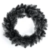 50cm Black Round Christmas Wreath