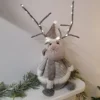 50cm Plush Light Up Reindeer Christmas Decoration With Warm White LEDs