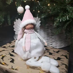 50cm Premier Christmas Lit Sitting Angel Decoration With Dangly Legs In Pink -Deals Christmas Decor Store 50cm premier christmas lit sitting angel decoration with dangly legs in pink5060907229350 03c MP