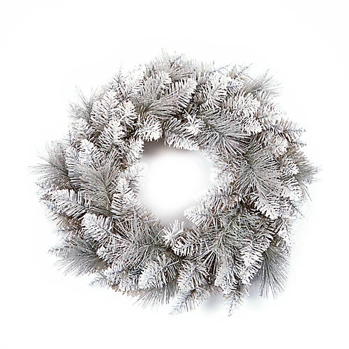 50cm Silver Effect Tula Christmas Wreath 1 50cm Silver Effect Tula Christmas Wreath