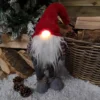 52cm Festive Christmas Light Up Lit Standing Red And Grey Gonk
