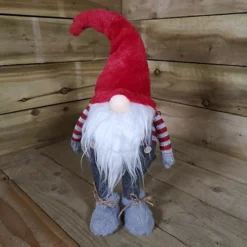 52cm Festive Christmas Light Up Lit Standing Red And Grey Gonk -Deals Christmas Decor Store 52cm festive christmas light up lit standing red and grey gonk5060907223570 04c MP