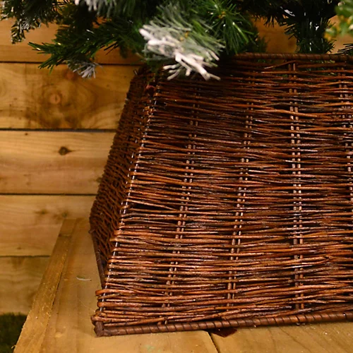 52cm X 32cm X 26cm Premier Natural Brown Wicker Christmas Tree Skirt / Base 2 52cm X 32cm X 26cm Premier Natural Brown Wicker Christmas Tree Skirt / Base - Image 2