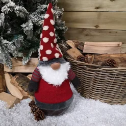 53cm Festive Christmas Wobbling Tumble Gonk With Red Spotted Hat -Deals Christmas Decor Store 53cm festive christmas wobbling tumble gonk with red spotted hat5056589194703 04c MP