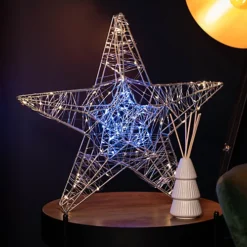 55cm 240 LED Star Silhouette Pre Lit Indoor/Outdoor Christmas Decoration