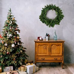 55cm Pre-Lit Green Christmas Wreath Alaskan Pine With 30 Warm White LEDs 6 55cm Pre-Lit Green Christmas Wreath Alaskan Pine With 30 Warm White LEDs -Deals Christmas Decor Store 55cm pre lit green christmas wreath alaskan pine with 30 warm white leds5056141030142 03c MP