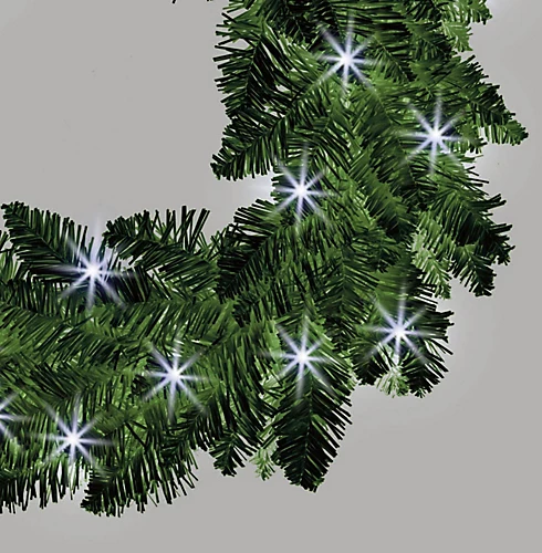 55cm Prelit Imperial Pine Green Christmas Wreath 4 55cm Prelit Imperial Pine Green Christmas Wreath - Image 4