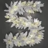 55cm Prelit Imperial Pine White W/Warm White Leds Christmas Christmas Garland