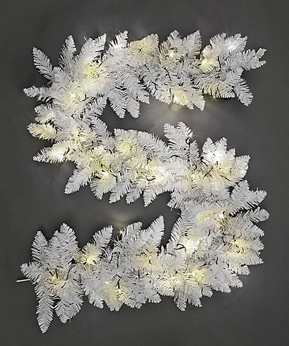 55cm Prelit Imperial Pine White W/Warm White Leds Christmas Christmas Garland 1 55cm Prelit Imperial Pine White W/Warm White Leds Christmas Christmas Garland