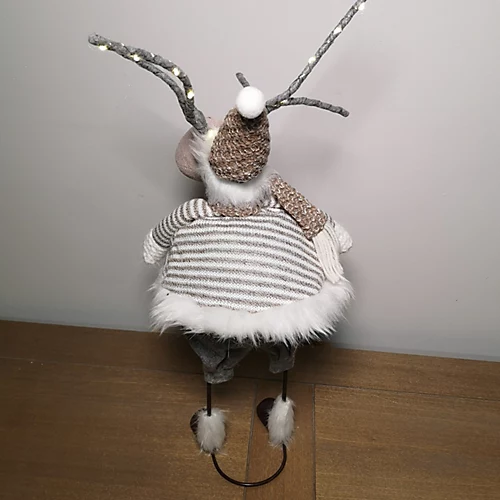 55cm Standing Light Up Reindeer Christmas Decoration With Warm White LEDs 3 55cm Standing Light Up Reindeer Christmas Decoration With Warm White LEDs - Image 3