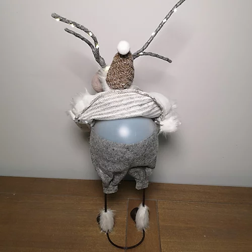 55cm Standing Light Up Reindeer Christmas Decoration With Warm White LEDs 4 55cm Standing Light Up Reindeer Christmas Decoration With Warm White LEDs - Image 4