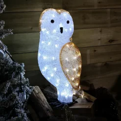 56cm The Snowman & Snowdog 2018 Acrylic Owl Christmas Decoration With 100 Ice White LEDs -Deals Christmas Decor Store 56cm the snowman snowdog 2018 acrylic owl christmas decoration with 100 ice white leds5056589189563 04c MP