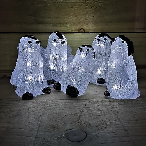 5pcs 13cm Acrylic Light Up Christmas Penguin Decoration With 30 White LEDs 1 5pcs 13cm Acrylic Light Up Christmas Penguin Decoration With 30 White LEDs