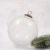 6" XXL Clear Crackle Glass Christmas Ball